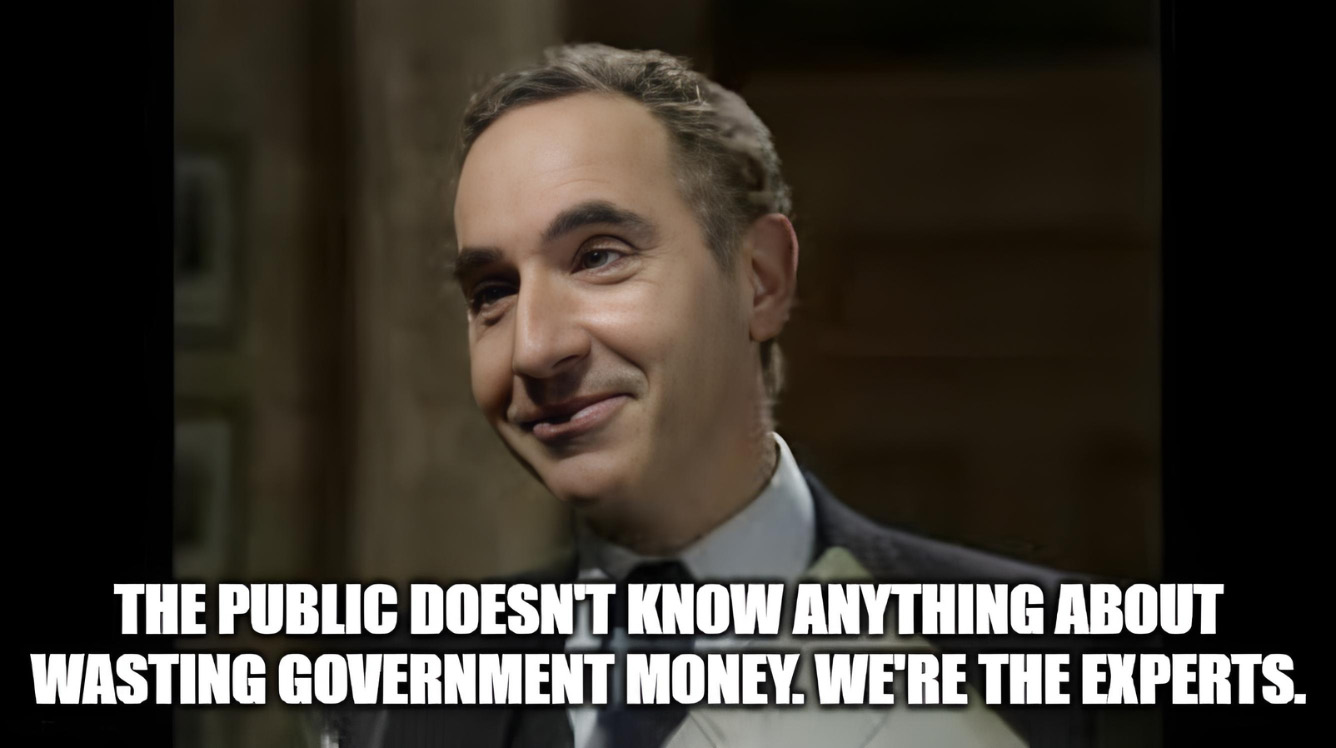 the public doesnt know anything about wasting government money